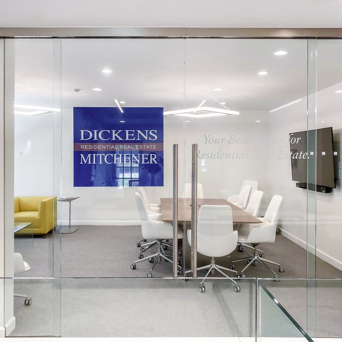A boardroom inside the office of Dickens Mitchener Realty