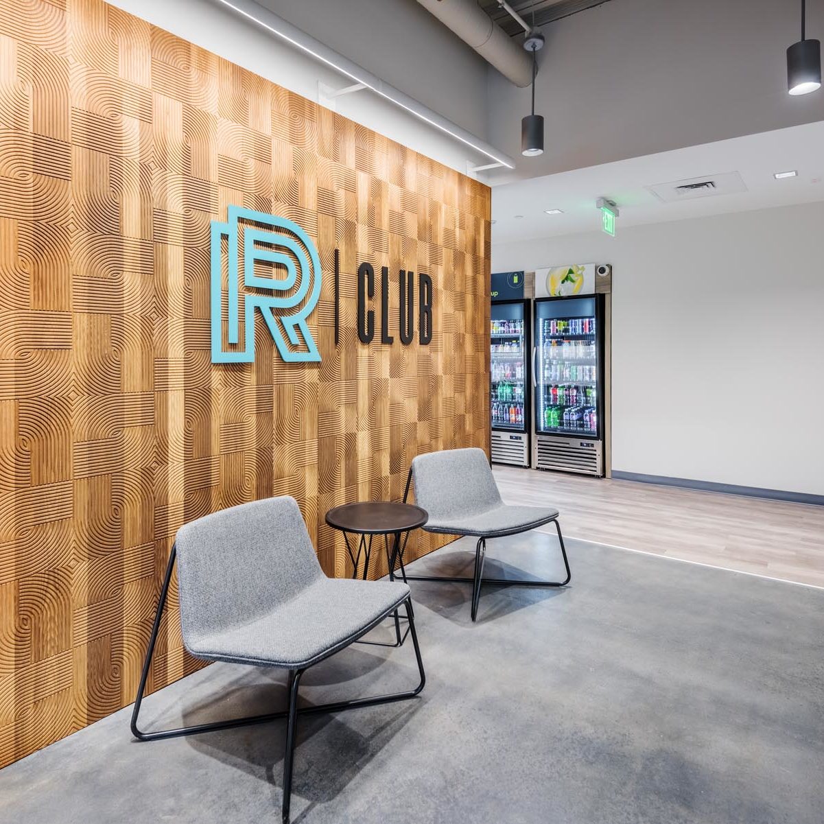 Wall wash lighting illuminating a decorative wooden wall